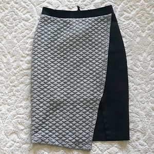 Anthropologie Addie Pencil Skirt, Black and White